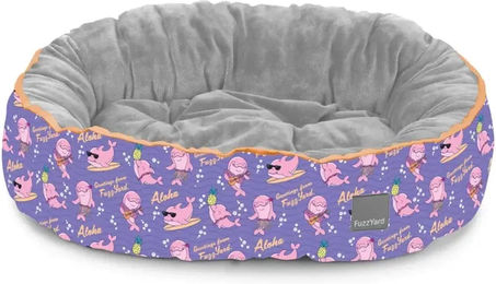 Produktbild von FuzzYard Aloha Dolphins Umkehrbares Hundebett für erwachsene Hunde in Lila und Bunt aus Polyester