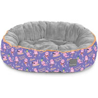 Produktbild von FuzzYard Aloha Dolphins Umkehrbares Hundebett für erwachsene Hunde in Lila und Bunt aus Polyester