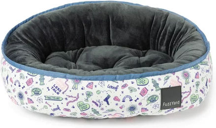 Produktbild von FuzzYard Best In Show Umkehrbares Hundebett für erwachsene Hunde aus Polyester in Weiß und Bunt