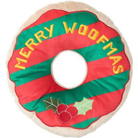 Produktbild von FuzzYard Giant Merry Woofmas Donut Hundespielzeug aus Plüsch Bunt