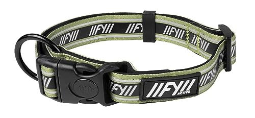 FuzzYard Hundehalsband mit reflektierendem Aufdruck verstellbar Medium Beige – Bild 1 von 3