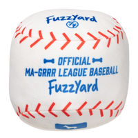 Produktbild von FuzzYard Hundespielzeug Baseball Plüschspielzeug aus Polyester in Weiß