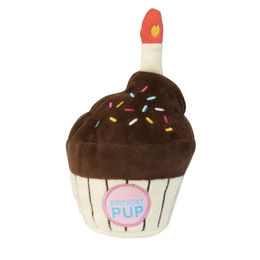 Produktbild von FuzzYard Hundespielzeug Birthday Cupcake Plüschspielzeug aus Polyester bunt und braun