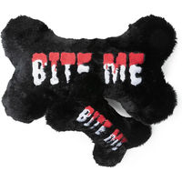 Produktbild von FuzzYard Hundespielzeug Bite Me Bone Quietschspielzeug aus Polyester Schwarz Größe L