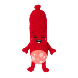 Produktbild von FuzzYard Hundespielzeug Meat Head Peper Toni Plüschspielzeug Rot