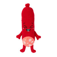 Produktbild von FuzzYard Hundespielzeug Meat Head Peper Toni Plüschspielzeug Rot