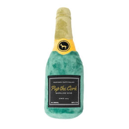 Produktbild von FuzzYard Hundespielzeug Pup The Cork Sparkling Wine Plüschspielzeug Grün
