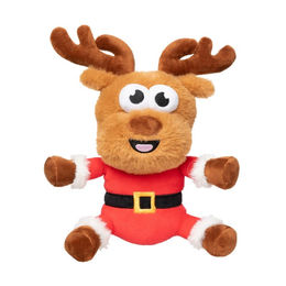 Produktbild von FuzzYARD Hundespielzeug Reggie-Claus Reindeer Weihnachten Plüschspielzeug Rot Größe L