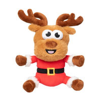 Produktbild von FuzzYARD Hundespielzeug Reggie-Claus Reindeer Weihnachten Plüschspielzeug Rot Größe L
