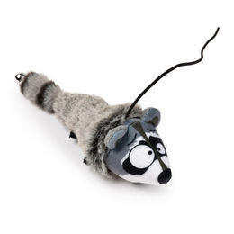 Produktbild von FuzzYARD Katzenspielzeug The Yeetz Run Along Racoon mit Catnip aus Polyester in Grau