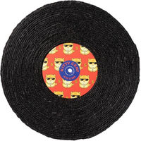 Produktbild von FuzzYard Record Cat Scratcher Kitty Cent Kratzmatte aus Sisal Schwarz Klein
