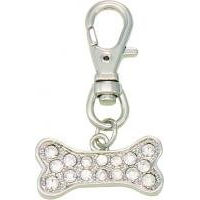Produktbild von FWF Halsband mit Strass Knochen Anhänger in Silber