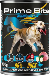 Produktbild von GAME DOG Prime Bite Ente mit Zucchini Nassfutter für Hunde jeden Alters 400g