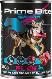 Produktbild von GAME DOG Prime Bite Hirsch mit Apfel Nassfutter für Hunde jeden Alters 400g