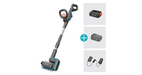 Produktbild von GARDENA Akku-Terrassenbürste AquaBrush Patio 03/18V P4A