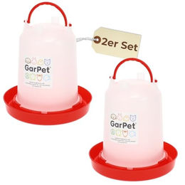 Produktbild von GarPet 2er Set Hühnertränken 3 L Wasserspender - 2 x 3 l