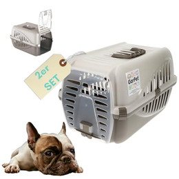 Produktbild von GarPet 2er Set Hundebox und Katzentransportbox mit Schloss