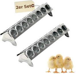 Produktbild von GarPet 2x Futterspender für Geflügel 30 cm Metall