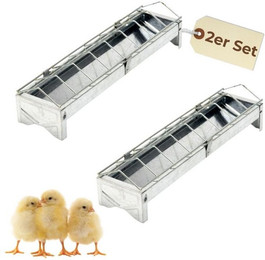 Produktbild von GarPet 2x Futterspender Hühner 30 cm Metall