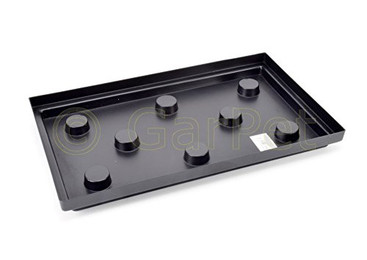 Produktbild von GarPet Aquarium Kiesblende Kieskante Unterschale schwarz rechteckig