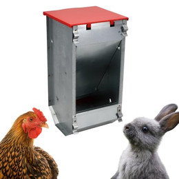 Produktbild von GarPet Futterautomat Hühnerstall verzinkt mit Deckel - 1 kg