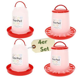 Produktbild von GarPet Futterspender 4 Stück Futterautomat Hühner