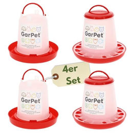 Produktbild von GarPet Futterspender 4 Stück Hühnertränke &