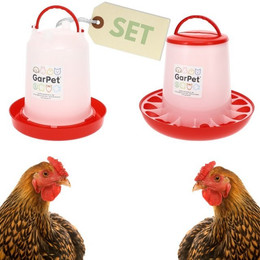 Produktbild von GarPet Futterspender und Geflügeltränke Set