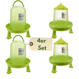 Produktbild von GarPet Hühnertränke und Futterautomat Set 4-teilig