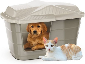 Produktbild von GarPet Katzenhütte Katzen Höhle Haus Bett Tierkorb Wetterfest Kunststoff