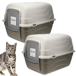 Produktbild von GarPet Katzenklo mit kippbarem Deckel und Aktivkohlefilter Doppelpack