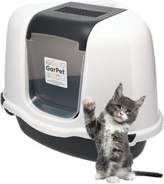 Produktbild von GarPet XXL Eck Katzentoilette mit Deckel und Aktivkohlefilter