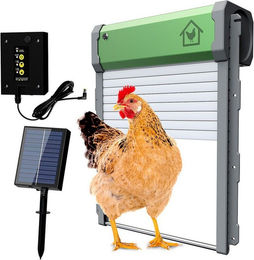 GARRYFIZH Haustierklappe Automatische Hühnerstalltür, Aluminum Alloy 4 Modes Automatic Chicken Door with Anti-Pinch Design – Bild 1 von 5