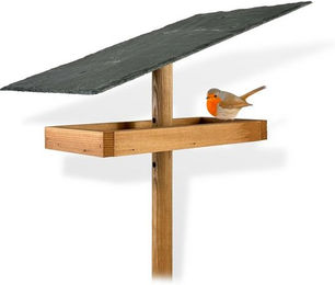 Produktbild von gartenetage Vogelhaus mit Schieferdach und Höhenverstellbarem Erdspieß
