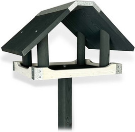 Produktbild von gartenetage Vogelhaus Modernes Vogelhaus mit 2in1 Ständer aus Kiefernholz