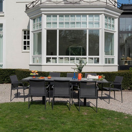 Produktbild von Gartenmöbelset 6/10 Personen aus Aluminium mit 8 Stühlen Wilsa Garden Modulo