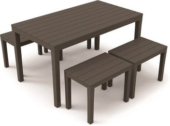 Produktbild von Gartenmöbelset Tisch mit 4 Bänken Wilsa Garden Samoa