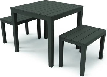 Produktbild von Gartenset Tisch mit 2 Bänken Wilsa Garden Papua