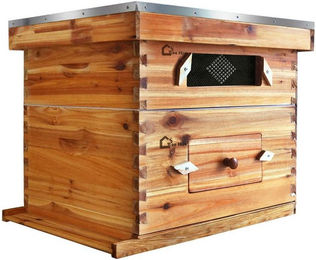 GarveeMore Bienenbeute Bienenhäuser mit Bienenwachs beschichtetes Tannenholz – Bild 1 von 5