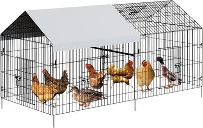 GarveeMore Freigehege Kleintiergehege Hühnerstall Freilaufgehege Außengehege, für Geflügel Hühnerhaus Geflügelstall Voliere – Bild 1 von 5