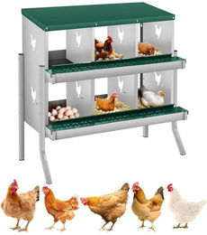 Produktbild von GarveeMore Hühnerstall Hühner Nesting Box 6 Fächer Nesting Box für Hühner