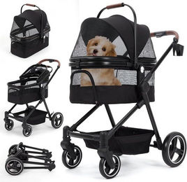 Produktbild von GarveeMore Hundebuggy 3-in-1 für Kleine Hunde und Katzen bis 15 kg