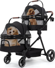 Produktbild von GarveeMore Hundebuggy 3-in-1Faltbarer Doppelstöckiger Hundebuggy (15kg
