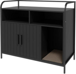 GarveeMore Katzentoilette Katzenklo-Schrank Katzenhaus mit Metallrahmen 95x45x82cm – Bild 1 von 5