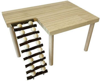 Produktbild von GarveeMore Kleintierkäfig Holz Plattform Stand Regal