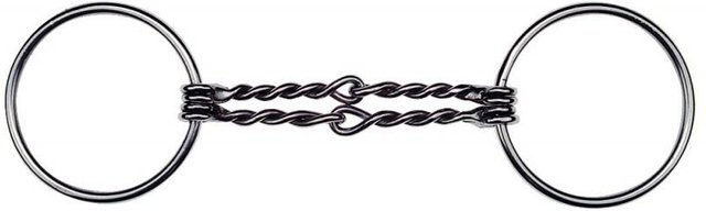 Produktbild von Gebiss 2 große, gedrehte Doppelläufige Ringe für Pferde Feeling