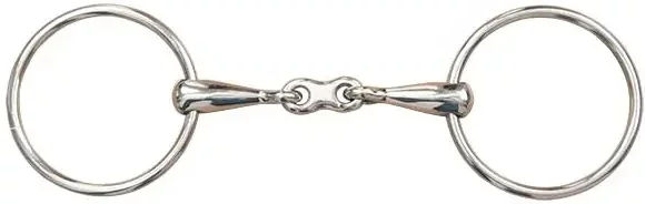 Produktbild von Gebiss mit 2 doppelt gebrochenen Ringen für Pferde T de T