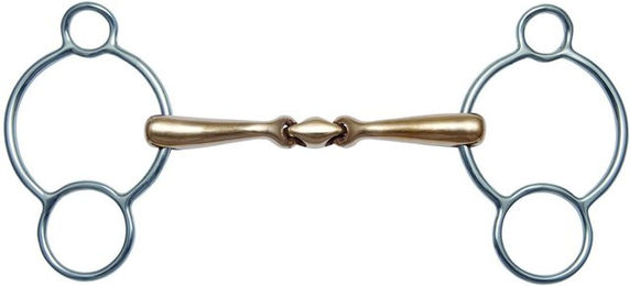 Produktbild von Gebiss mit 3 Ringen für Pferde Stübben Gebiss Quick contact Trense