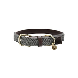 Produktbild von Geflochtenes Nylon-Hundehalsband Kentucky Grau M/L 58cm