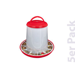 Produktbild von Geflügel Futterautomat Kunststoff 1 kg - Hühner Futterautomat - 5er Pack